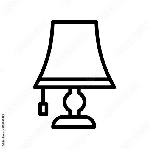 Table Lamp Simple Line Icon