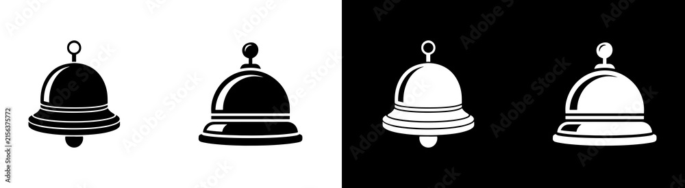 Fototapeta premium bell icons for hotel reception and notification use with contrasting colors and clean design