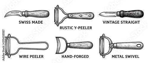 Collection of Vintage Kitchen Peelers and Knives