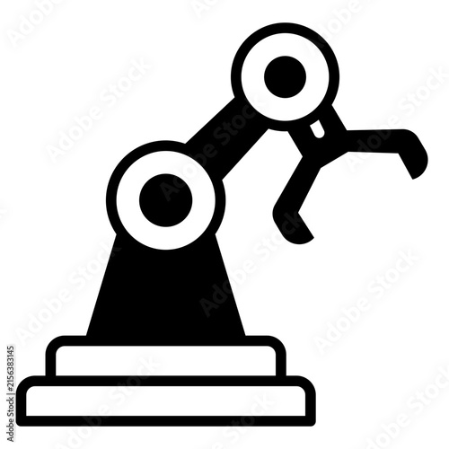 Robotic Arm Solid Icon
