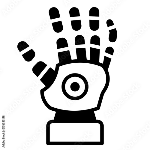 Robotic Hand Solid Icon