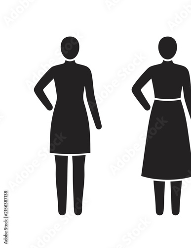Female silhouettes in tunic and dress lengths.
