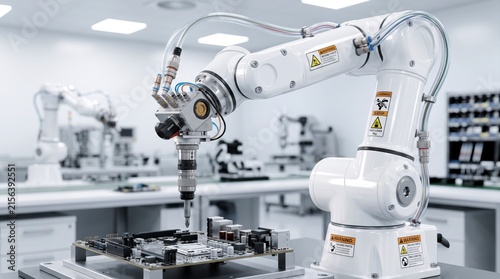 Industrial robot arm robotic arm automation manufacturing factory assembly machine engineering laboratory electronics