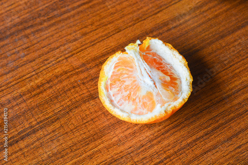 Fresh mandarin orange isolated on a white background with clipping path
