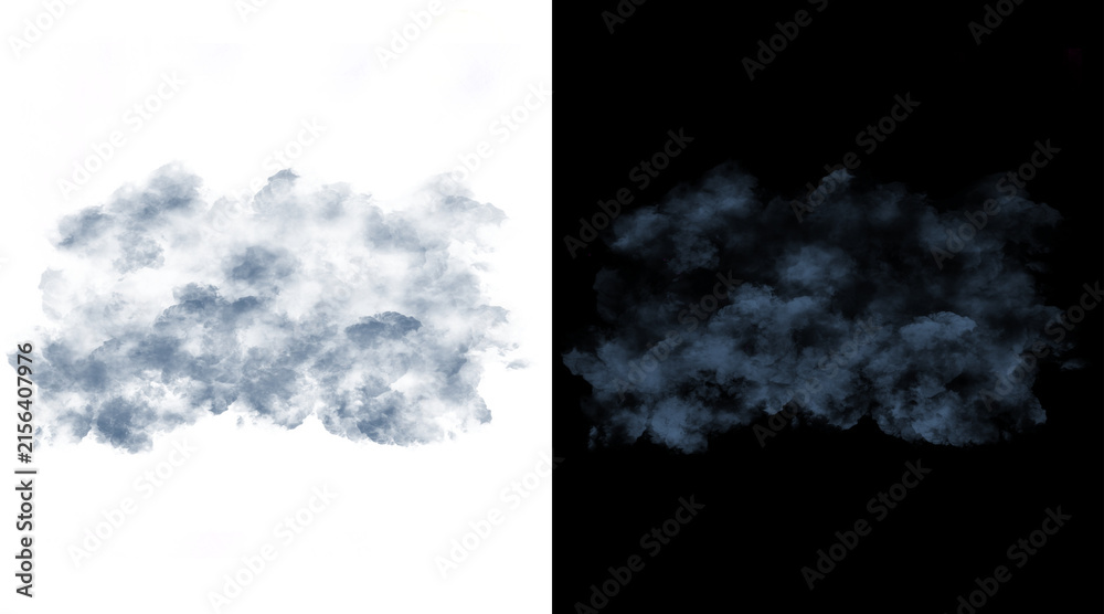 Naklejka premium Atmospheric blue smoke clouds on white and black backgrounds, ethereal mist texture, realistic vapor effect for overlays