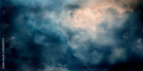 Canvas Print Dramatic stormy sky with swirling clouds and dark atmospheric effect creating a sense of foreboding and tempestuous weather