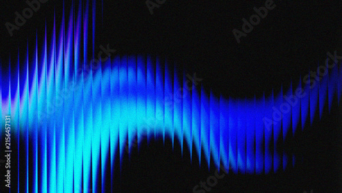 Cuadro en lienzo Blue neon sound wave glass texture background, futuristic dynamic audio frequenc