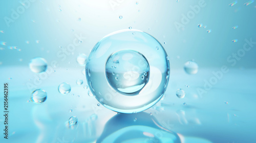 3D Collagen Skin Serum and Vitamin illustration isolated on soft color background. concept skin care cosmetics solution. 3d rendering.