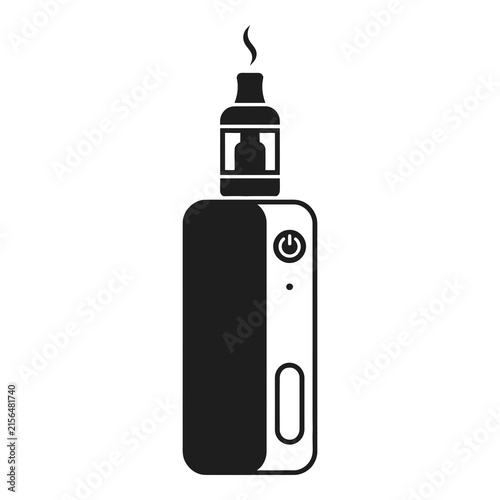 Vape device with e-liquid tank and power button