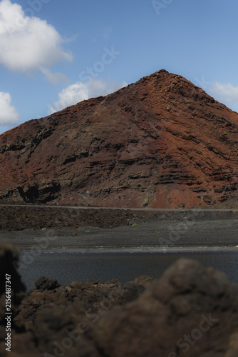 Road Beneath Red Mountain at Montana Bermeja Lanzarote