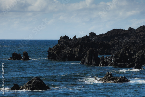 Mini Charco Verde Volcanic Coastline in Lanzarote