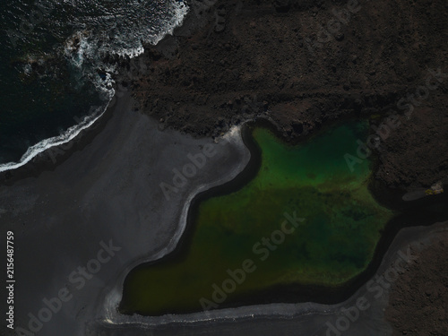 Mini Lago Verde Green Lagoon at Montana Bermeja Lanzarote
