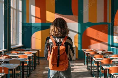 Teenager Exploring New Classroom
