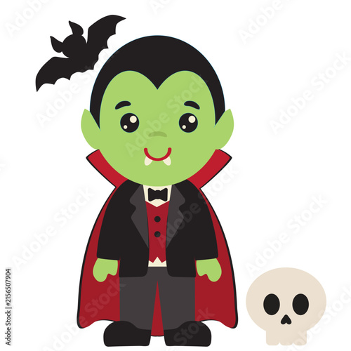 Halloween cute vampire vector cartoon illustration