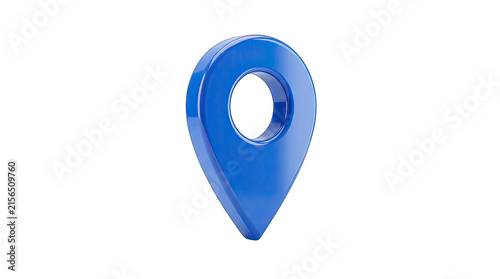Blue map marker icon for location pinpointing and navigation purposes.