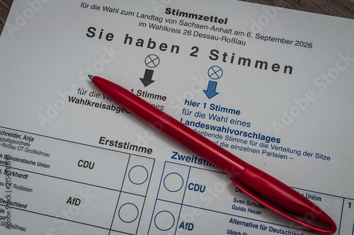 Landtagswahl in Sachsen Anhalt am 06.09.2026