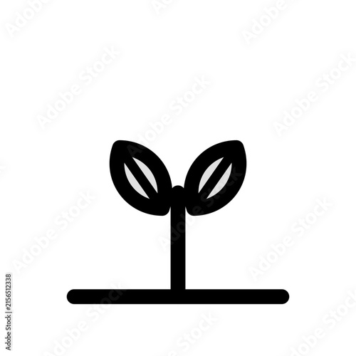 Bring a sense of growth and sustainability to your creative projects with this minimalist plant sprout icon. This elegantly simple graphic depicts a young seedling emerging from the soil, illustrated 