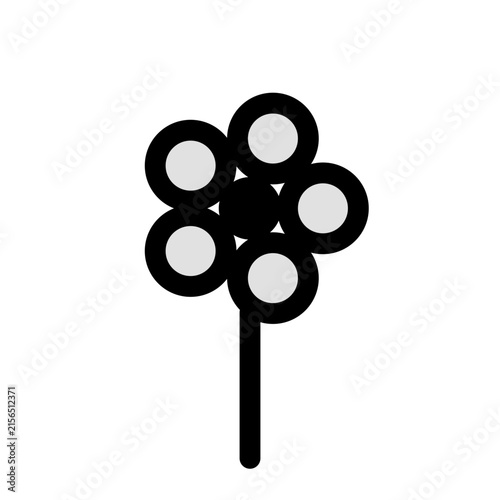 Minimalist sakura (cherry blossom) icon featuring bold line art and neutral fills. Perfect for beauty branding, spring designs, or Japanese themes. Clean vector design ideal for modern logos and UI/UX