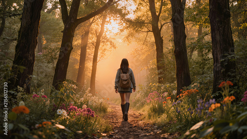 walking in the woods