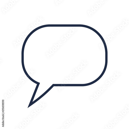 Tapety artystyczne Empty speech bubble icon for communication design on transparent background.