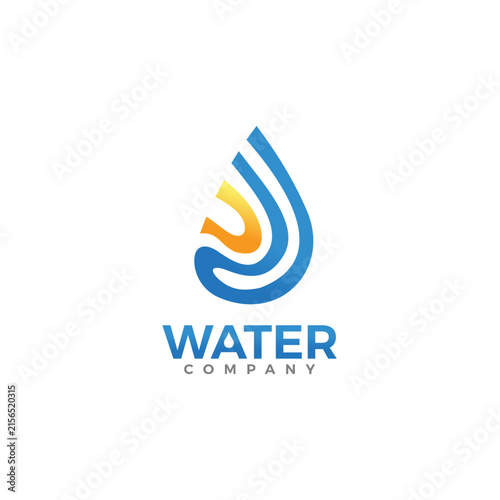 water droplet liquid vector logo design