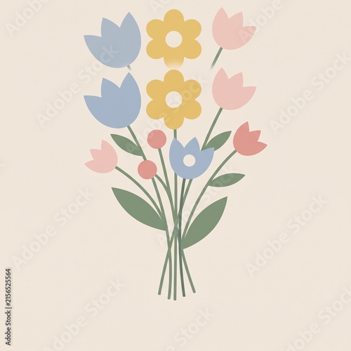 Flowers on plain background