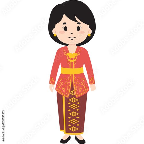 Traditional Cultural Attire Illustratio