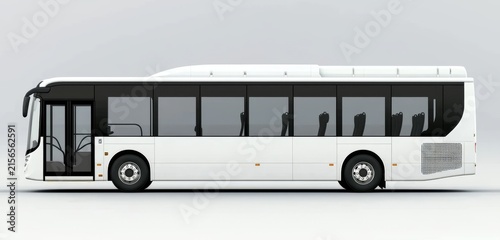 Isolated bus on a transparent background for design purposes.
