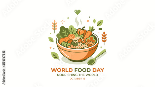 World food day nourishing the world healthy meal concept with nutrition