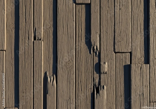 Weathered Wooden Planks Texture with Deep Grains and Shadows.