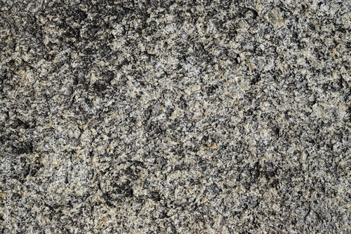 Close-up of a weathered, coarse gray stone surface with irregular mineral grains and natural variations, offering a versatile texture for architecture, construction, design, and background application