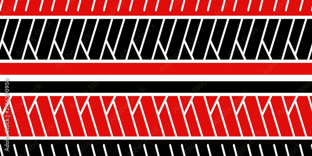 Traditional geometrical ornament isolated on white. Ukrainian Vyshyvanka. Cross stitch. Embroidery in black and red colors . Seamless pattern in vector. Element for design