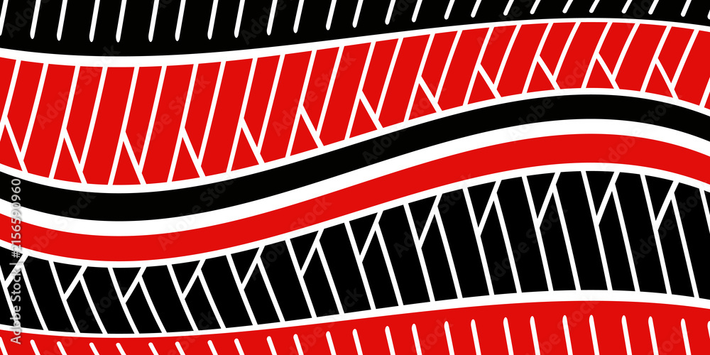 Traditional geometrical ornament isolated on white. Ukrainian Vyshyvanka. Cross stitch. Embroidery in black and red colors . Seamless pattern in vector. Element for design