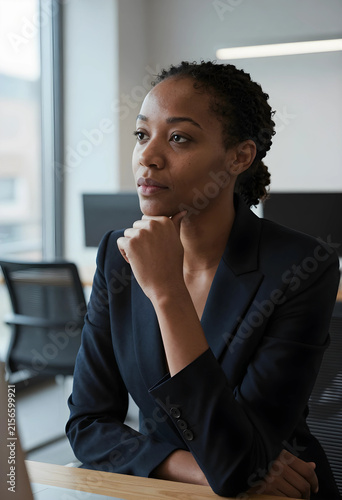 Thoughtful african american...