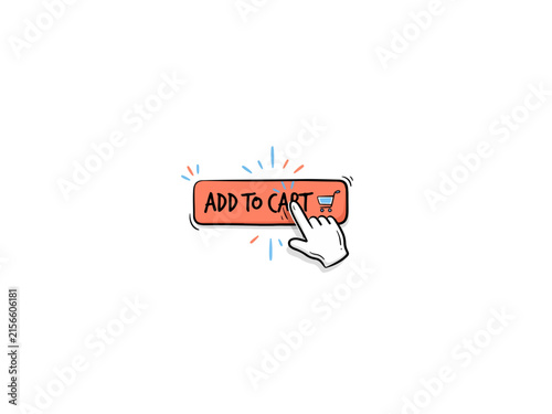 This engaging e-commerce vector illustration features a vibrant orange 