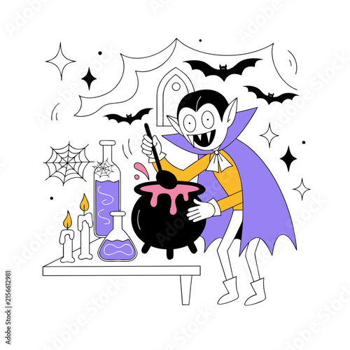 Vampire Witch Potion Doodle Magic Illustration