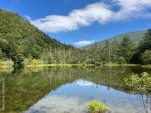 Myojin Pond (Myojinike) in Kamikochi, Nagano, Japan