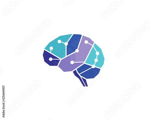uman brain with connected network nodes
