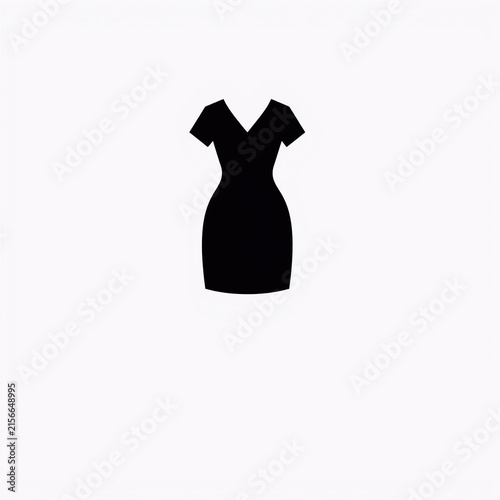 Elegant black cocktail dress on hanger for formal events. Stylish sleeveless evening gown with V-neck and draped design for parties.