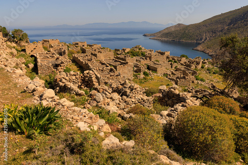 Verlassenes Dorf Gera auf Tilos in Griechenland