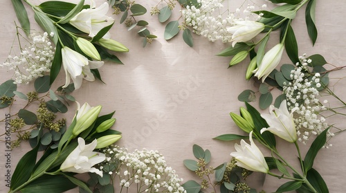 bouquet of white roses on wooden background