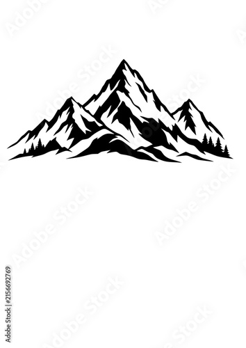 Mountain range vector