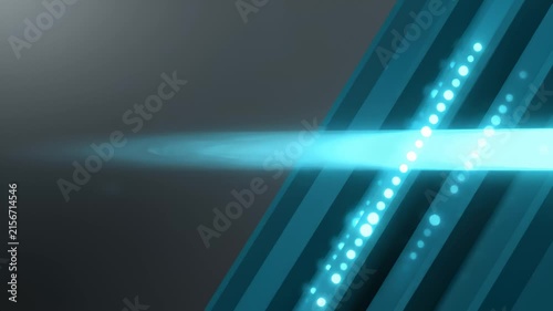 Abstract Blue Geometric Background With Glowing Light Streaks and Particle Effects