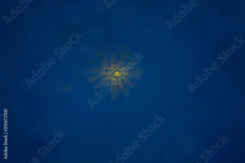  Krishna’s flute with ripple effects on a blue background with free space for messages.

