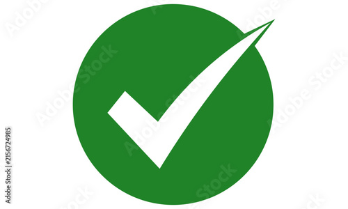 Green Circle White Checkmark Icon Symbol