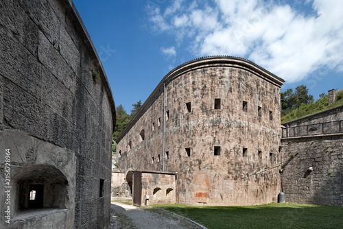 Canvas Print Fort Cadine: the entrance to the main casemate with its defensive walls
