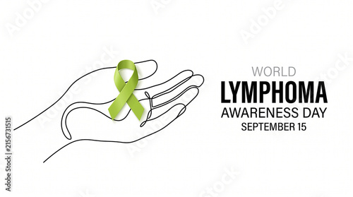  World Lymphoma Awareness Day September 15 green ribbon hands cancer advocacy global support resilience unity compassion inspiration solidarity empowerment courage  generative ai