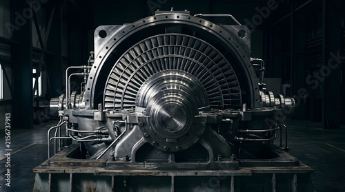 Massive industrial steam or gas turbine rotor