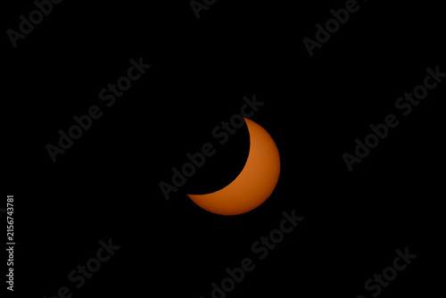 Cuadro en lienzo solar Eclipse and Deep Space Astronomy with Dark Atmospheric Light and Timelapse