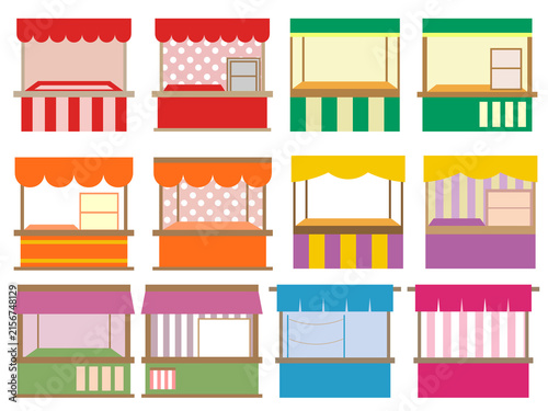 屋台■いろいろな屋台のイラストセット